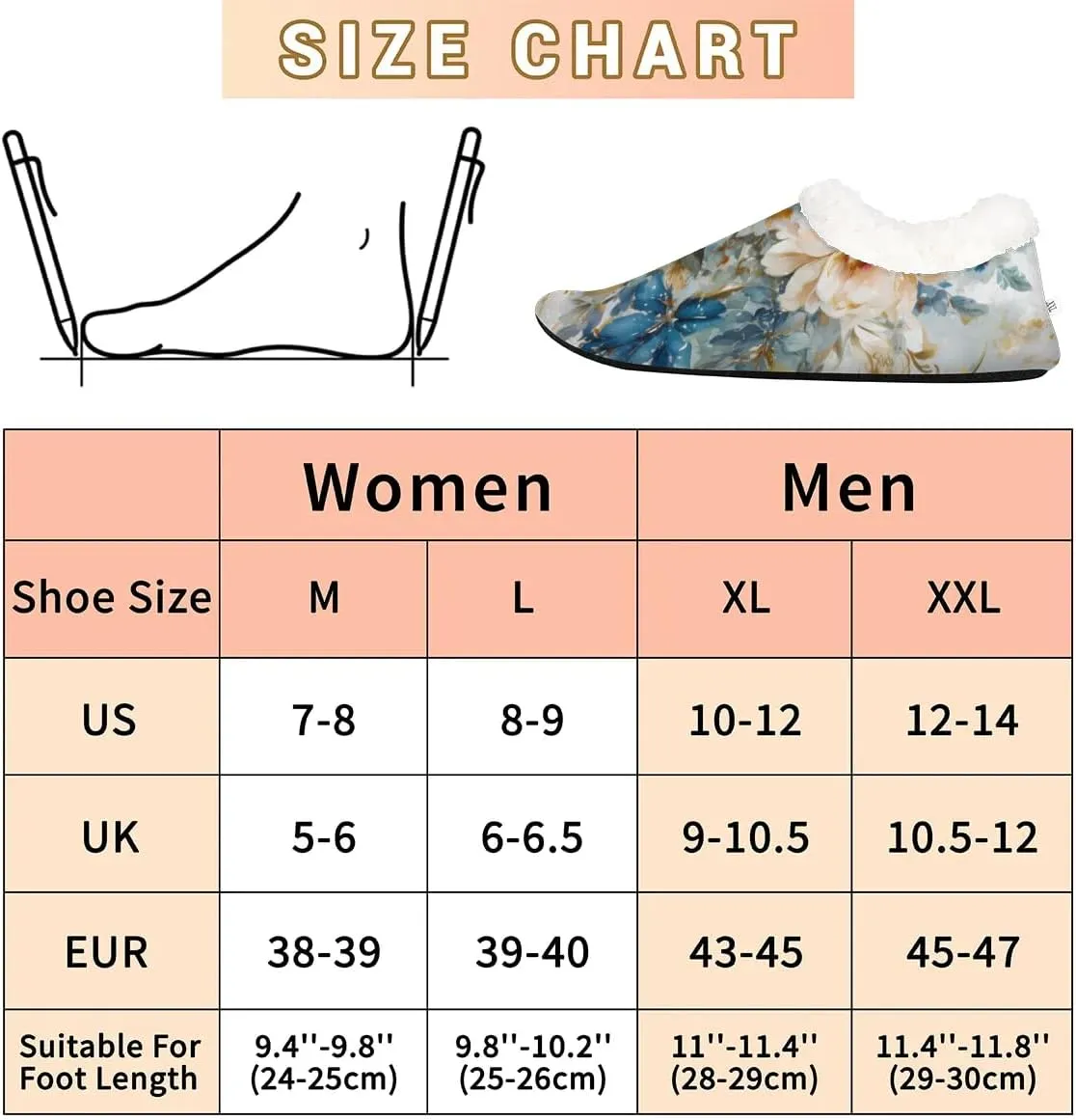KOBLEN Flowers Oil Paint Slippers for Women House Shoes with Fleece Lining Wide Comfy Full Slippers Lightweight Cozy Loafer with Rubber Sole Unisex Slippers Adults for Indoor Outdoor