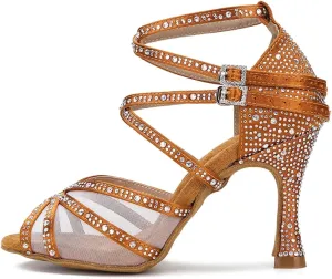 Ladies Silk Satin Garden Sandals - Breathable Mesh for Outdoor Wedding Receptions (8CM/3.15")