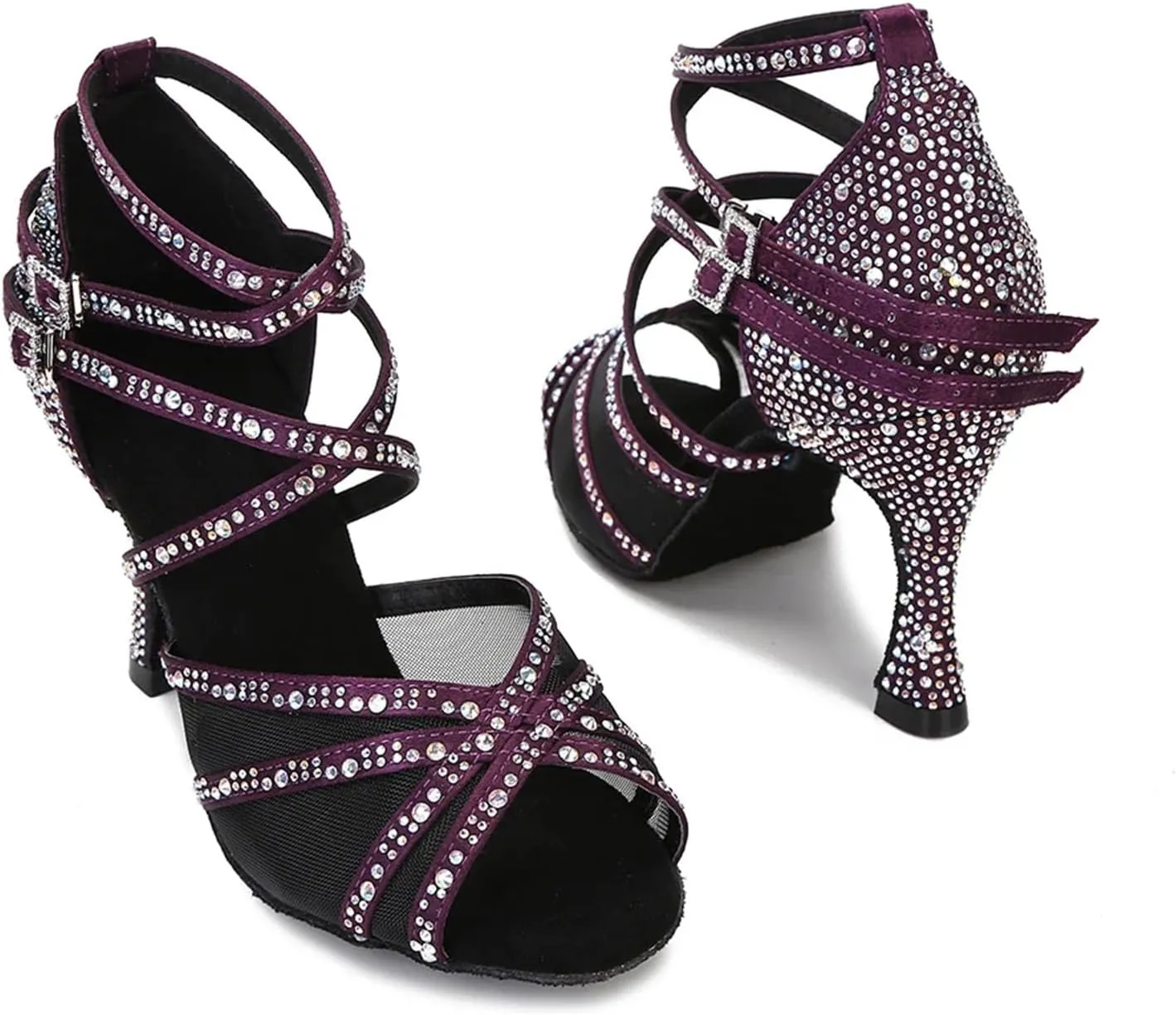 Ladies Silk Satin Garden Sandals - Breathable Mesh for Outdoor Wedding Receptions (8CM/3.15")