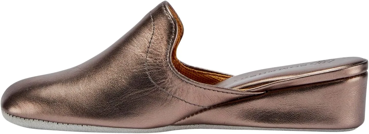 Lamo Somersby Blanche Women's Slippers, Slip-On Leather House Slippers for Women – Wide Width
