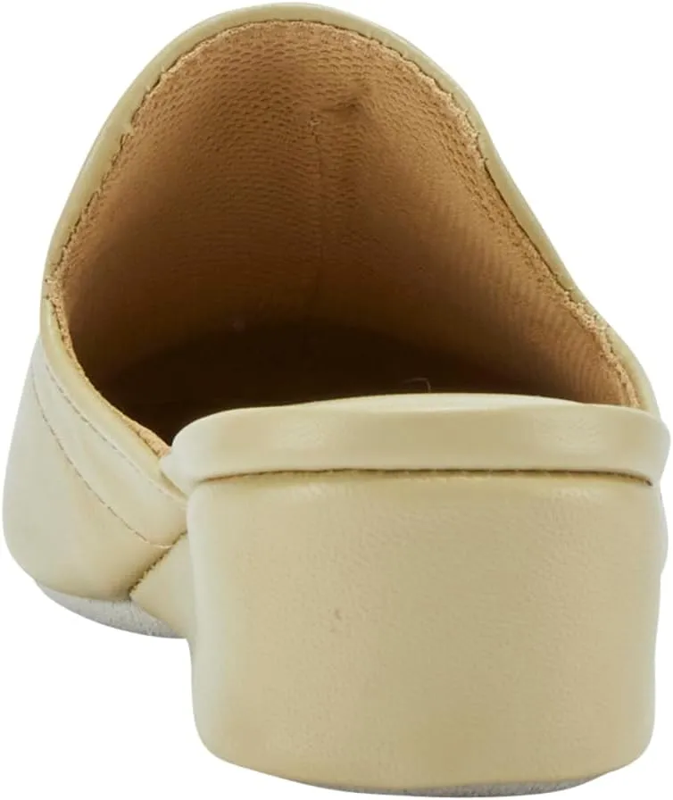 Lamo Somersby Blanche Women's Slippers, Slip-On Leather House Slippers for Women – Wide Width