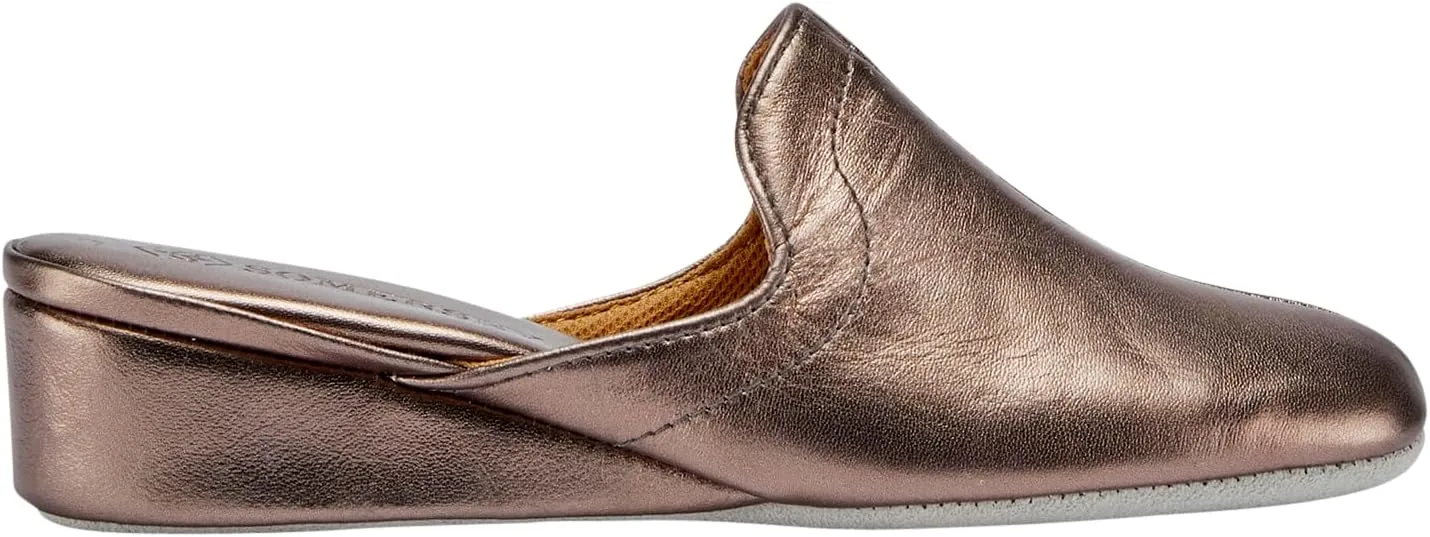 Lamo Somersby Blanche Women's Slippers, Slip-On Leather House Slippers for Women – Wide Width