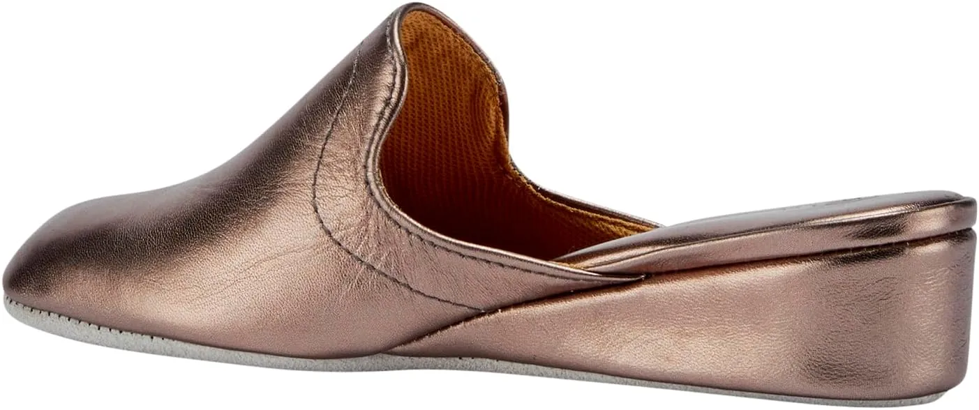 Lamo Somersby Blanche Women's Slippers, Slip-On Leather House Slippers for Women – Wide Width