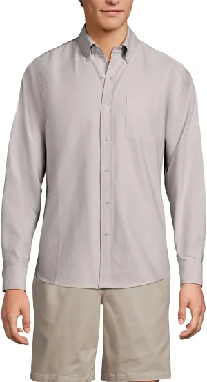 Lands' End Men's Traditional Fit Comfort-First Sail Rigger Oxford Shirt