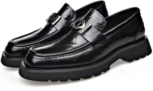 Leather Shoes Classic Men's Leather Dress Shoes Mens Slip On Dress Shoes Luxury Genuine Leather Men's Classic Lace-up Formal Oxfords(10.5)