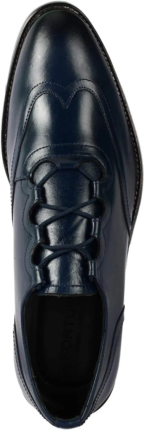 LIBERTYZENO Mens Genuine Leather Adults Wingtip Lace Up Oxford Dress Shoes for Prom Graduation