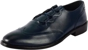 LIBERTYZENO Mens Genuine Leather Adults Wingtip Lace Up Oxford Dress Shoes for Prom Graduation