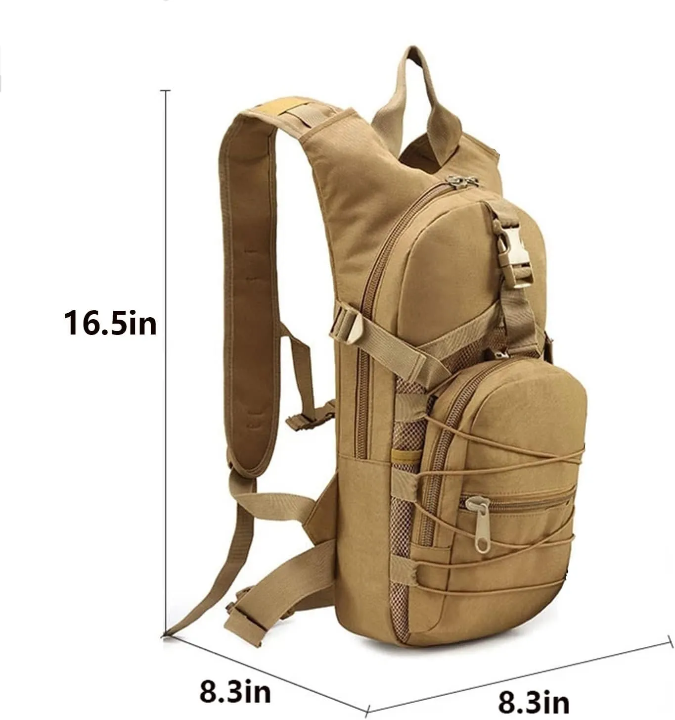 liuwei Military Molle Tactical Backpack,Outdoor Travel 15L Waterproof Oxford MOLLE Army Backpack, Breathable daypack Bag for Climbing Trekking Hiking Sports,Acu