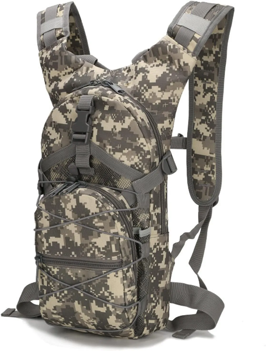 liuwei Military Molle Tactical Backpack,Outdoor Travel 15L Waterproof Oxford MOLLE Army Backpack, Breathable daypack Bag for Climbing Trekking Hiking Sports,Acu