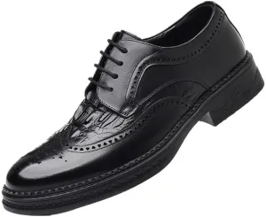 Luxury Plain Toe Derby Shoes for Men Polished Finish Corporate Meetings Black Tie Events Air-Cushioned Comfort System