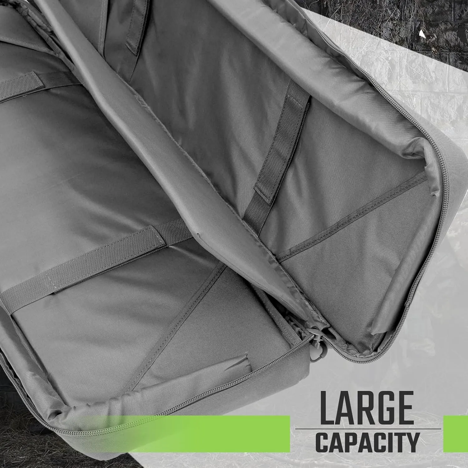Magshion 36/40/42/47 Inch Soft Double Rifle Case, Long Gun Bags for Pistol Firearm Storage and Transportation, Hunting Shooting Range Tactical Rifle Backpack with Lockable Zipper and Molle System