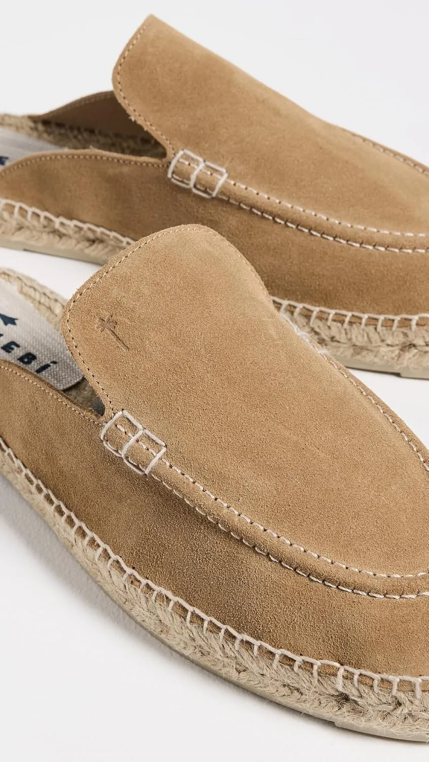 Manebi Men's Suede Traveler Mule Espadrilles