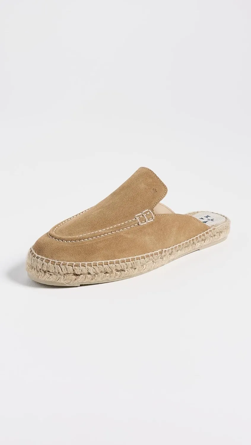 Manebi Men's Suede Traveler Mule Espadrilles