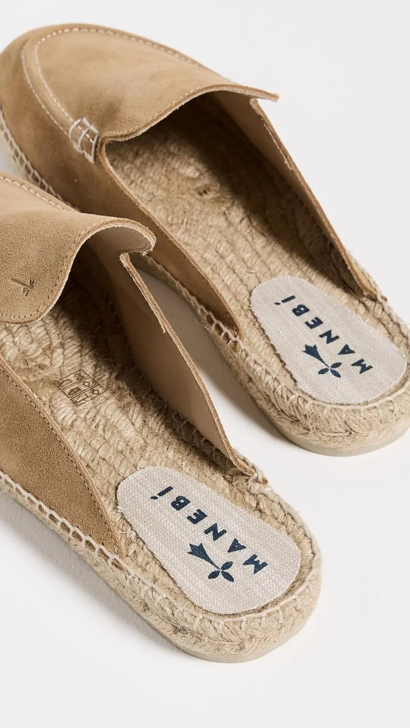 Manebi Men's Suede Traveler Mule Espadrilles