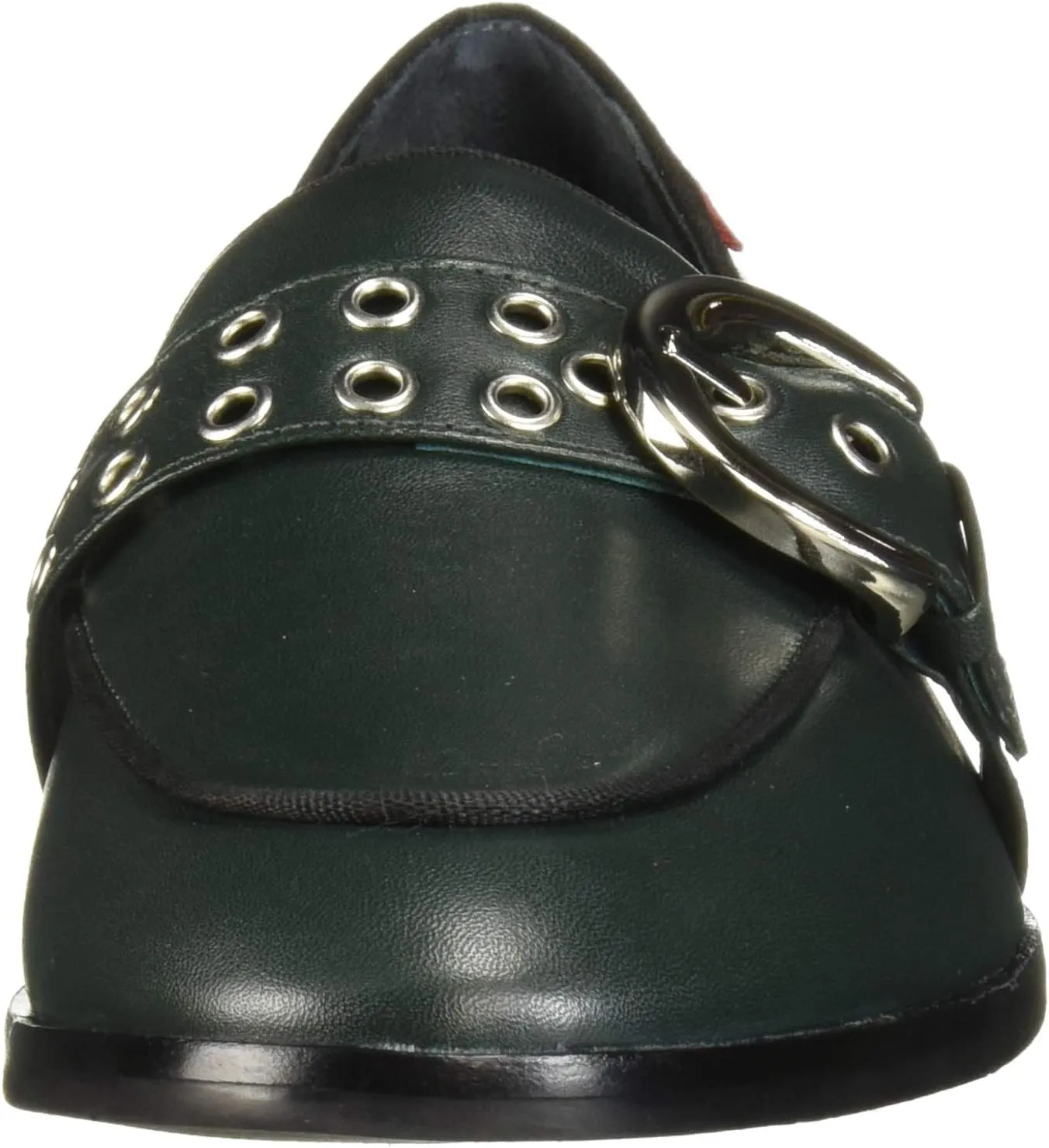 Marc Joseph New York Women's Leather Buckle Loafer with Grommet Detail