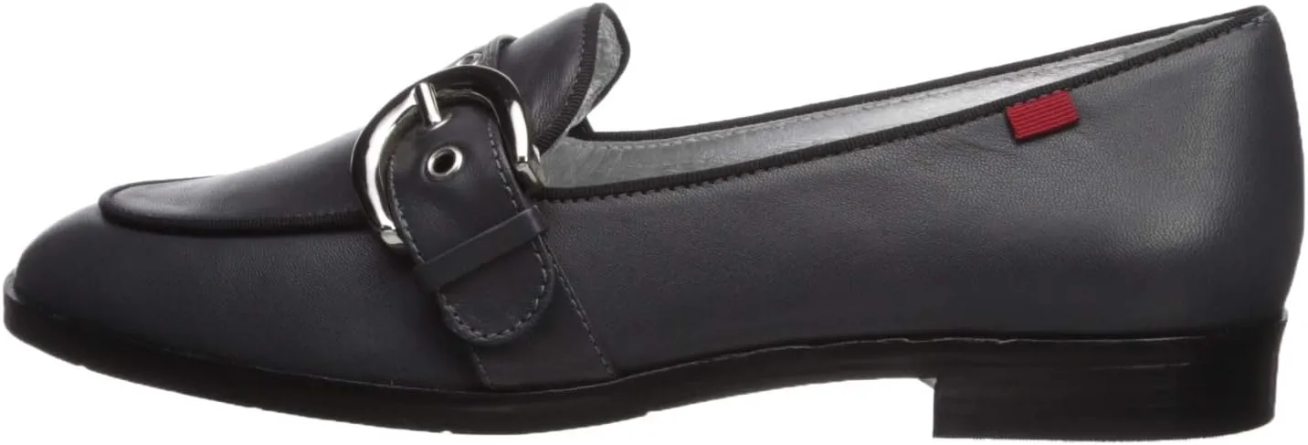 Marc Joseph New York Women's Leather Buckle Loafer with Grommet Detail