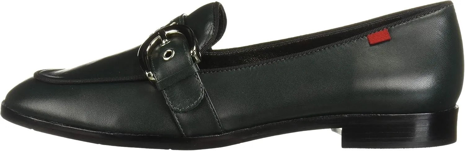 Marc Joseph New York Women's Leather Buckle Loafer with Grommet Detail