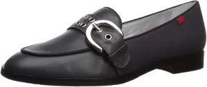 Marc Joseph New York Women's Leather Buckle Loafer with Grommet Detail