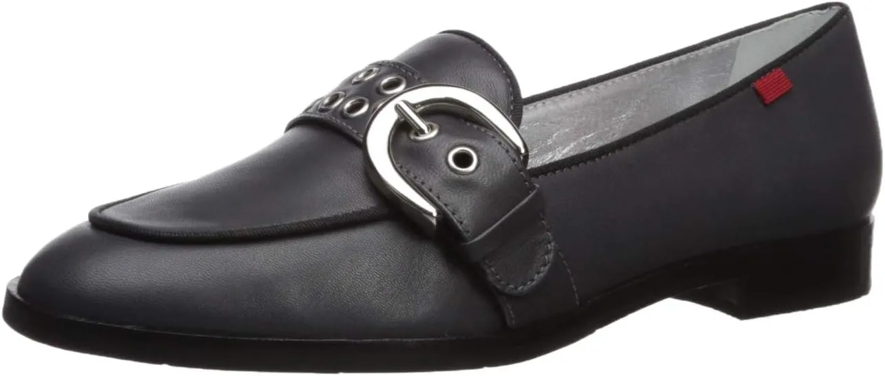 Marc Joseph New York Women's Leather Buckle Loafer with Grommet Detail