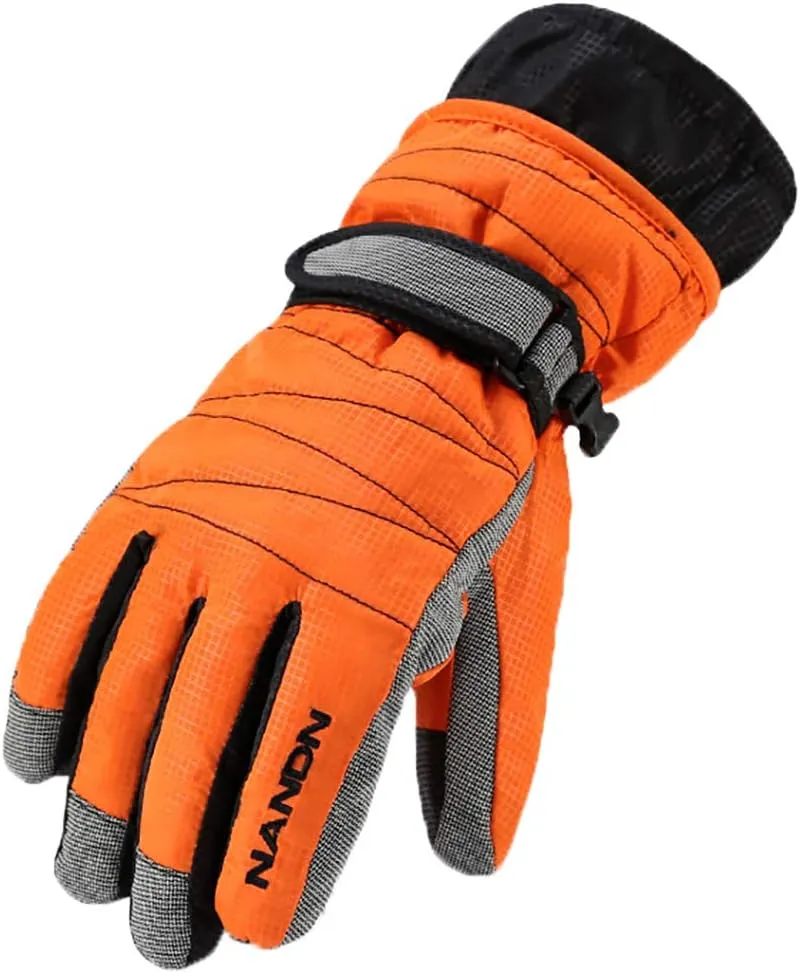 Men Winter Motorcycle Ski Snow Gloves Waterproof Windproof Fleece Warm Mitten