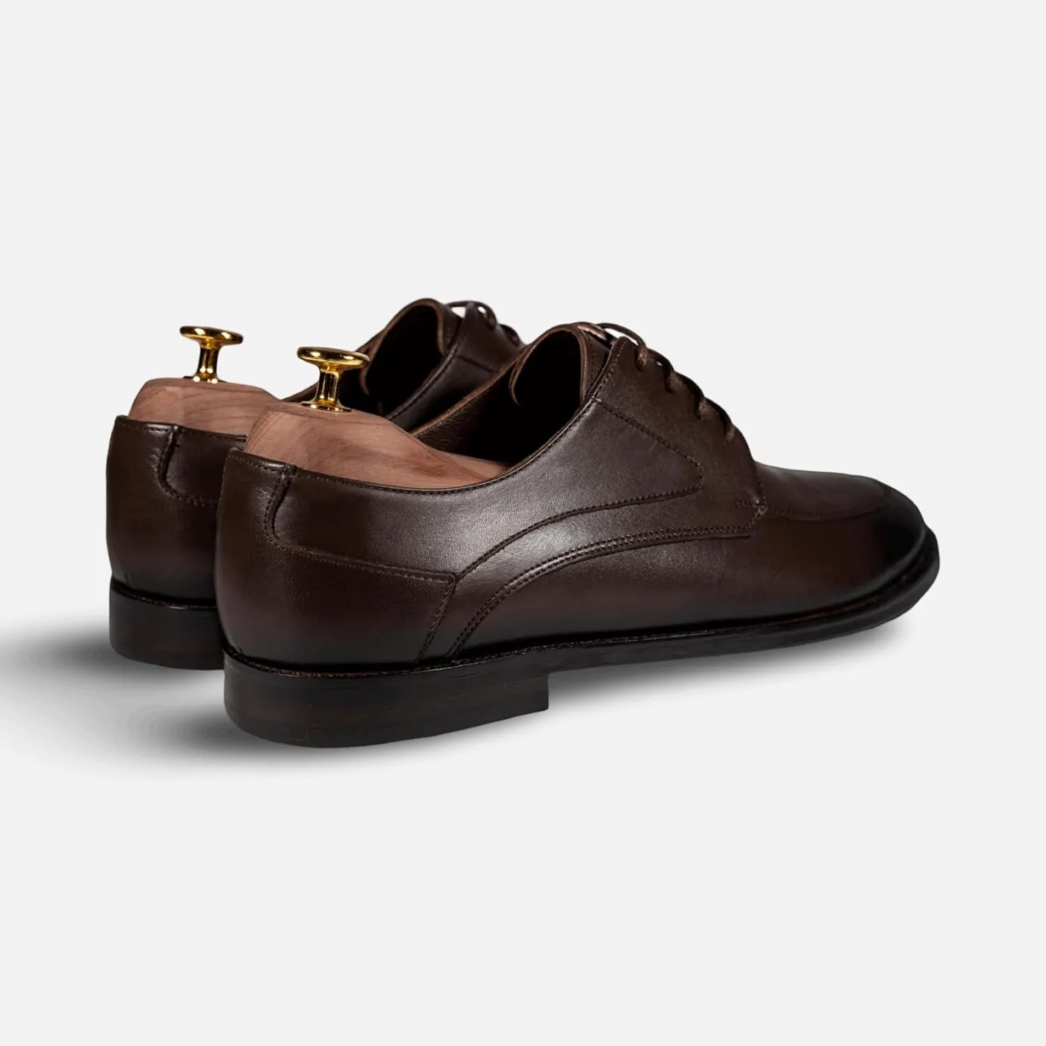 Men's Black Leather Derby Shoes – Handmade Premium Formal Dress Shoes – Comfortable & Durable for Office or Events