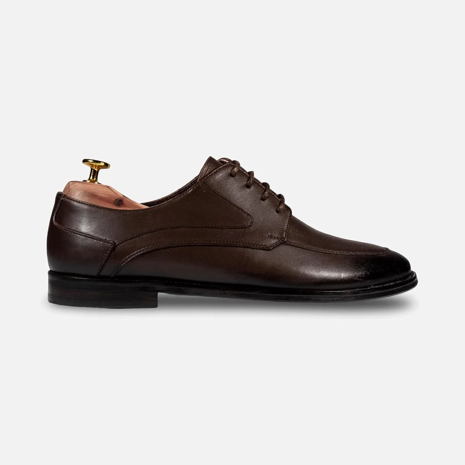 Men's Black Leather Derby Shoes – Handmade Premium Formal Dress Shoes – Comfortable & Durable for Office or Events