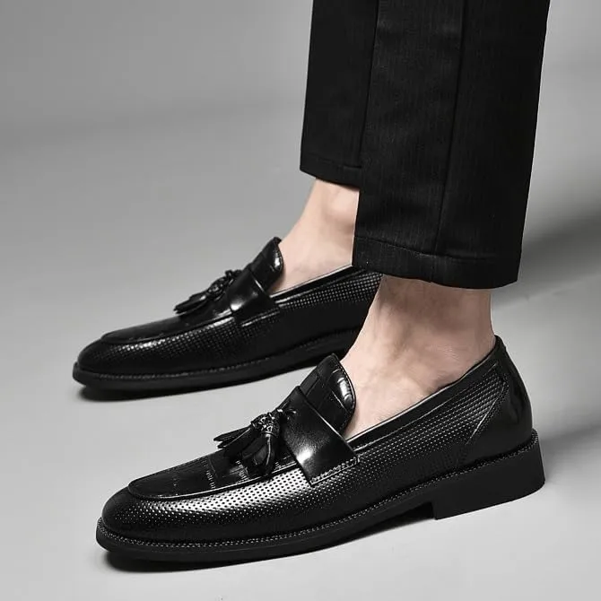 Men's Brogue Oxfords Shoes Mens Dressy Suit Tuxedo Weeding Prom Derby Shoes Height Increasing Non-Slip Softsole Walking Dress Shoes