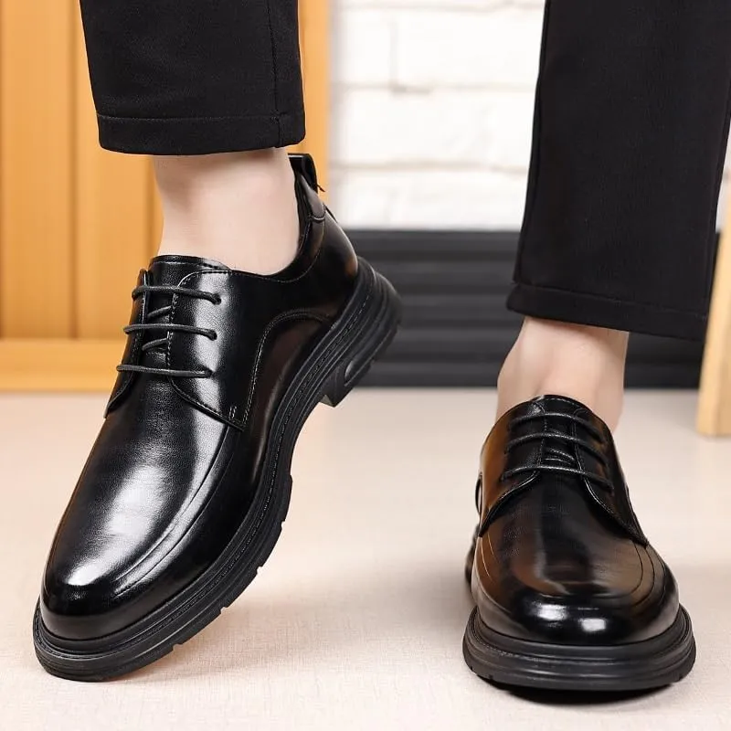 Men's Business Derby Shoes Mens Modern Classic Lace-up Oxfords Shoes Comfort Soft Men Casual Derby Shoes