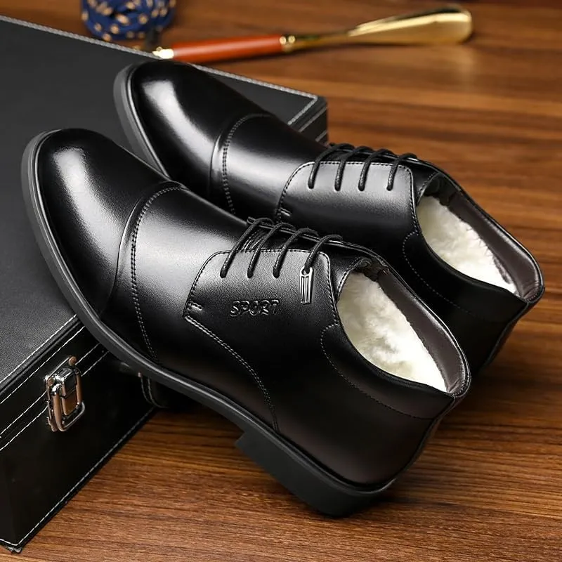 Men's Business Formal Modern Oxfords Breathable Men Comfort Hand Stitched Business Formal Derby Shoes