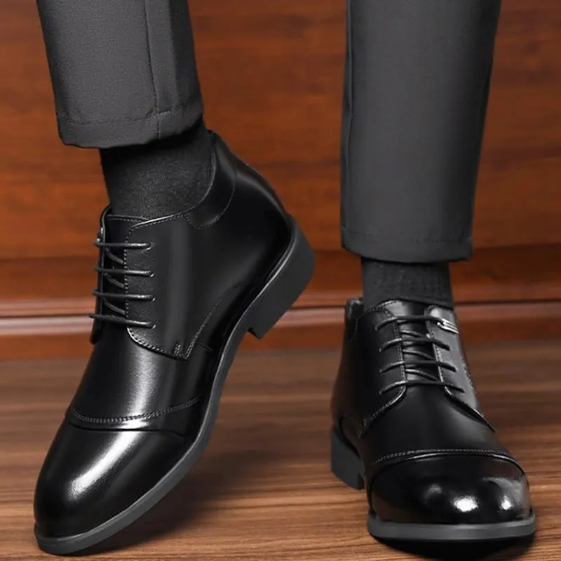 Men's Business Formal Modern Oxfords Breathable Men Comfort Hand Stitched Business Formal Derby Shoes