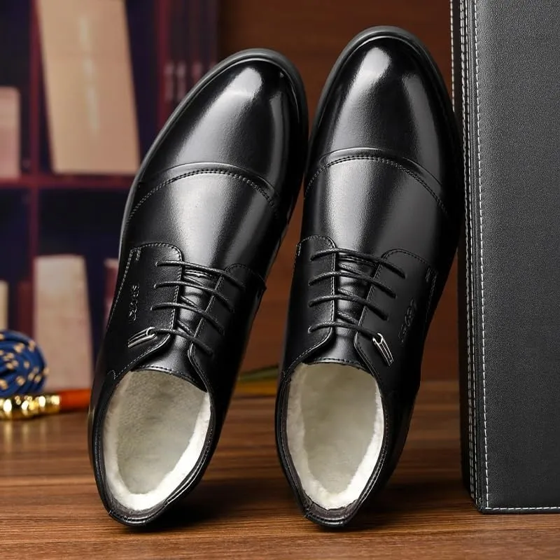 Men's Business Formal Modern Oxfords Breathable Men Comfort Hand Stitched Business Formal Derby Shoes