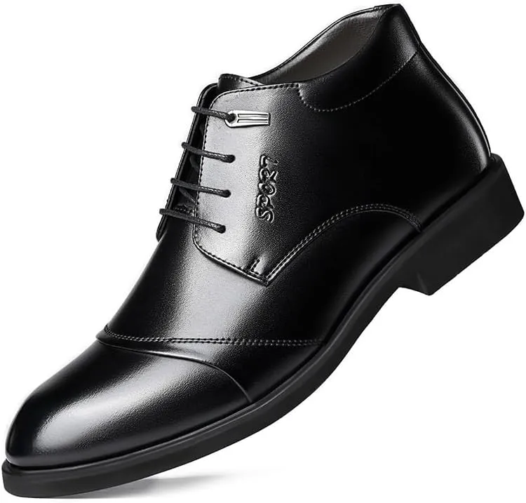 Men's Business Formal Modern Oxfords Breathable Men Comfort Hand Stitched Business Formal Derby Shoes