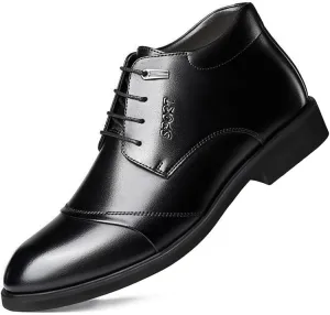 Men's Business Formal Modern Oxfords Breathable Men Comfort Hand Stitched Business Formal Derby Shoes