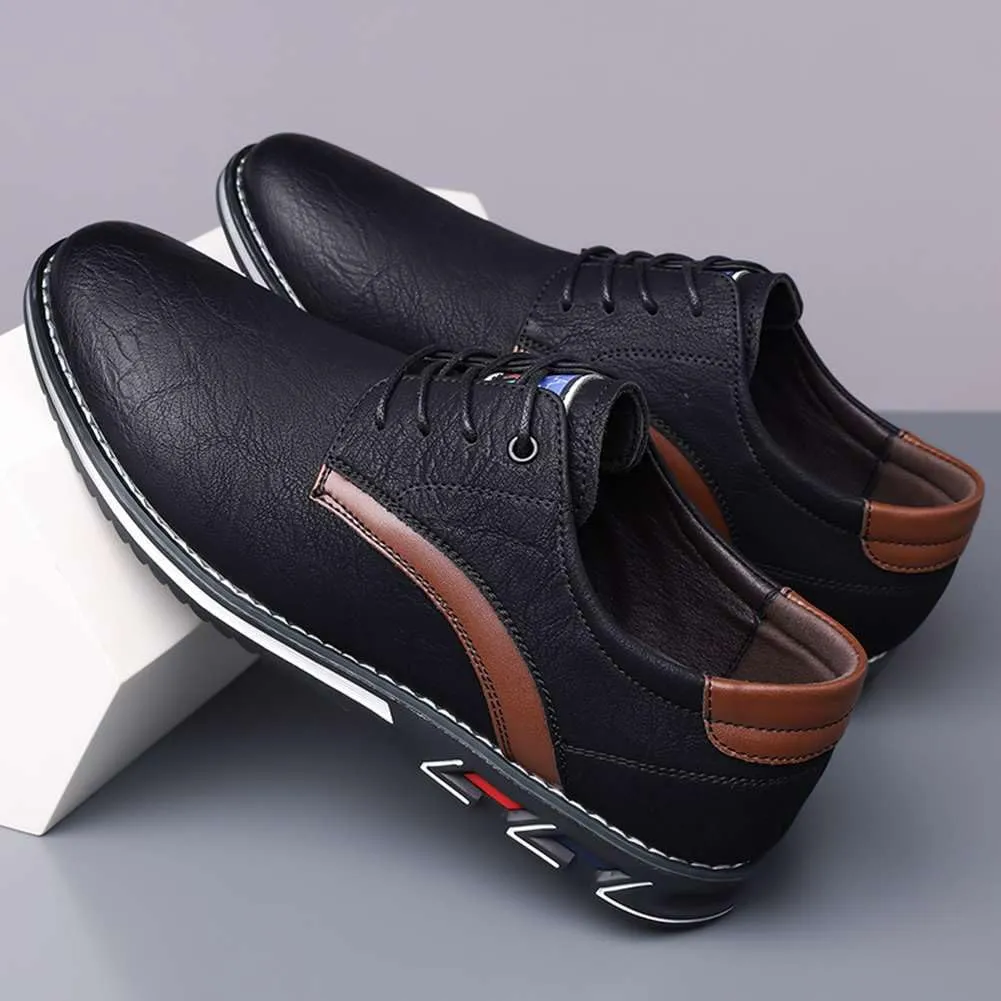 Men's Business Office Oxford Shoes Plus Size Leather Fashion Dress Sneakers Comfort Walking Driving Shoes
