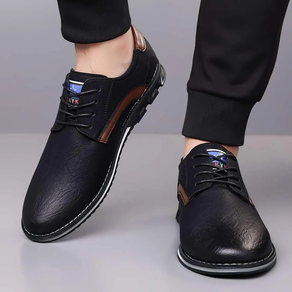 Men's Business Office Oxford Shoes Plus Size Leather Fashion Dress Sneakers Comfort Walking Driving Shoes