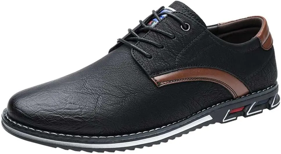 Men's Business Office Oxford Shoes Plus Size Leather Fashion Dress Sneakers Comfort Walking Driving Shoes