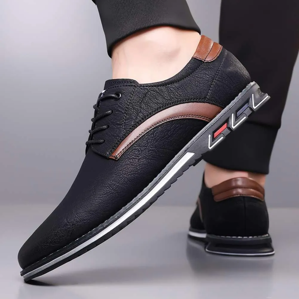 Men's Business Office Oxford Shoes Plus Size Leather Fashion Dress Sneakers Comfort Walking Driving Shoes
