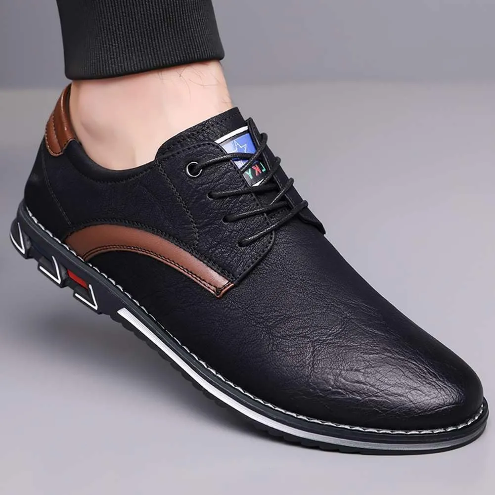 Men's Business Office Oxford Shoes Plus Size Leather Fashion Dress Sneakers Comfort Walking Driving Shoes