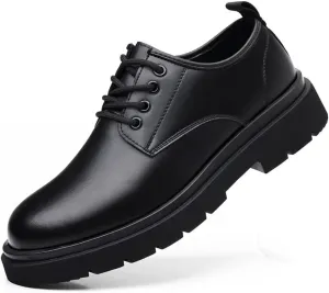 Mens Casual Dress Shoes British Style Oxford Shoes Wedding Groom Shoes Low Top Derby Shoes Fashion Leather Shoes Round Toe Shoes Perforated Youth Trendy Shoes(8)