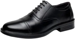 Men's Classic Oxford Pointed-Toe Dress Shoes Soft Leather Lace Up Formal Business Derby Shoes