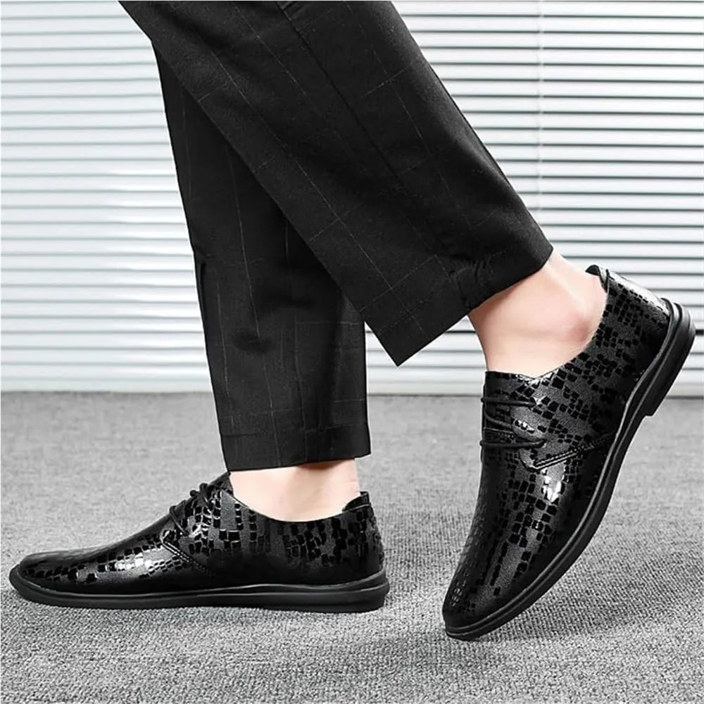 Mens Derby Shoes Social Modern Non Slip Casual Business Work Formal Lightweight All-Day Comfort Non-Slip Dress Shoes