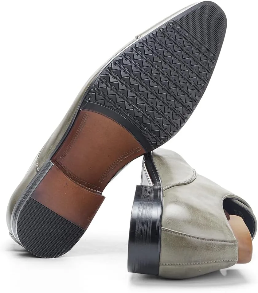 Men’s Dress Oxford Formal Shoes Men's Wingtip Dress Shoes Leather Lace Up Non Slip Business Derby Shoes for Men