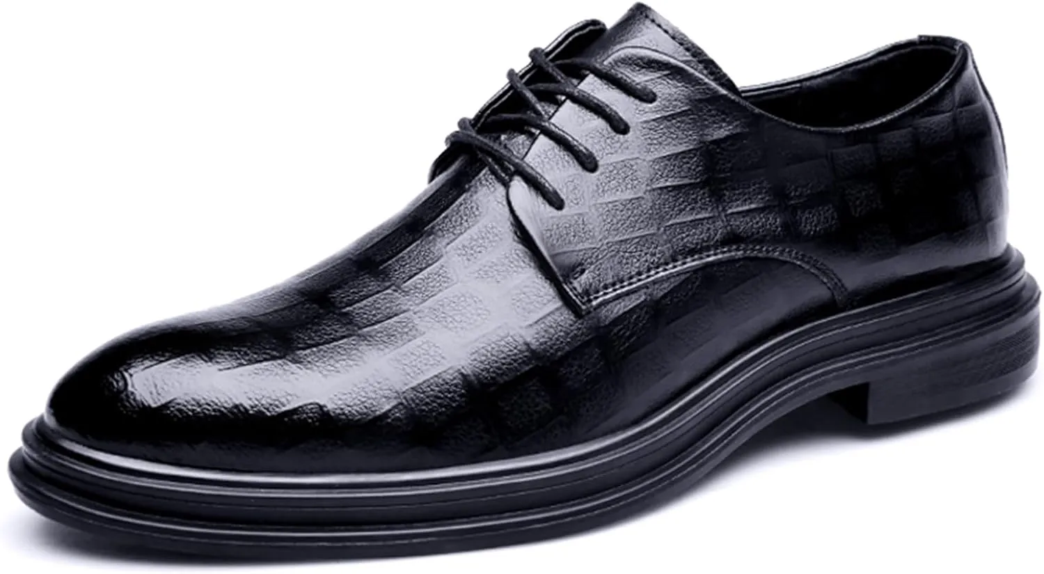 Men's Dress Shoes Formal Business Oxfords Classic Round Toe Lace Up Derby Shoes