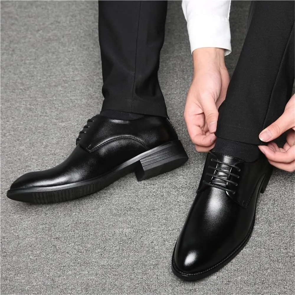 Mens Dress Shoes Leather Lace Up Business Casual Office Wedding Italian Style Fashion Shoes for Men Comfortable