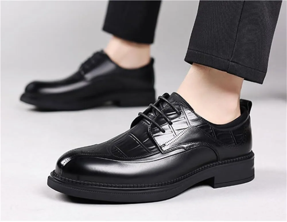 Mens Genuine Leather Derby Dress Shoes British Handcrafted Business Formal Lace Up Oxford Top Grain Shoes