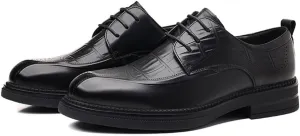 Mens Genuine Leather Derby Dress Shoes British Handcrafted Business Formal Lace Up Oxford Top Grain Shoes