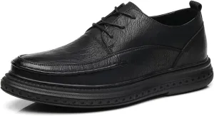 Men's Leather Casual Dress Shoes Oxfords Comfort Business Lace Up Slip On Fashion Dress Sneakers Formal Office Shoes Derby Sneakers