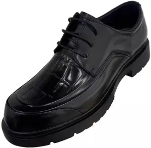 Men's Leather Platform Lace Up Dress Oxford Shoes Modern Leather Business Casual Scale Pattern Comfort Formal Shoes Fashion Comfort Luxury Soft