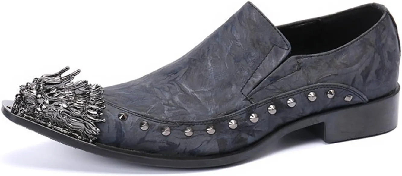 Men's Leather Shoes, Casual and Simple British Style Men's Dress Shoes, Wedding Party Banquet Host Nightclub Barber Stage Uniform Office Work Shoes