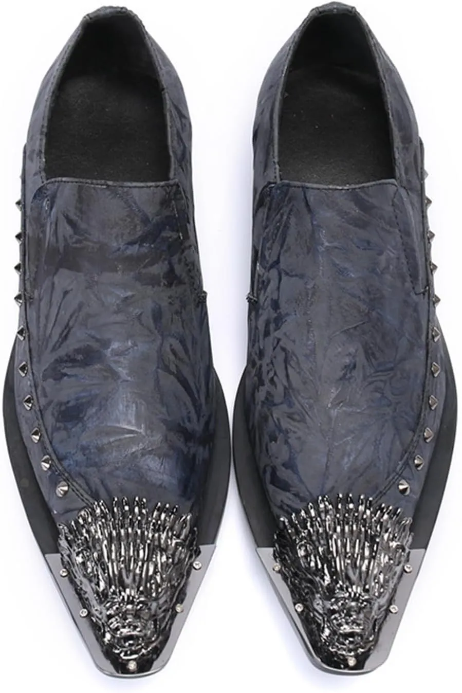 Men's Leather Shoes, Casual and Simple British Style Men's Dress Shoes, Wedding Party Banquet Host Nightclub Barber Stage Uniform Office Work Shoes